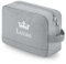 Amikado - Trousse de Toilette personnalisée recyclée - Sac de Toilette de Voyage Portable pour Homme et Femme - Trousse avec poignée, Sac de Rasage, Trousse de Maquillage (Gris)
