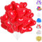 50 Stück Herzluftballons Rot, 12 Zoll Herzluftballons, Helium Herzluftballons, Latex Ballons mit Herzform für Geburtstags Valentinstag Hochzeitsdeko Brautdusche Verlobung Party