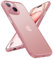 TORRAS 2023 Upgrade für iPhone 15 Hülle (Guten Schutz) Samtig Angenehmer Griff Handyhülle für iPhone 15 Case mit Abnehmbare Knöpfe Schlank Stoßfest Schutzhülle Guardian Series Rosé