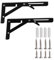 Klappkonsole Schwerlast, 2 Stk 203mm Scharniere Klappbar, Klappwinkel Regalträger, Edelstahl 90 Grad Klappbar Regalwinkel Klappträger Klappkonsolen für Zuhause Küche Büro Tisch Wand Regale
