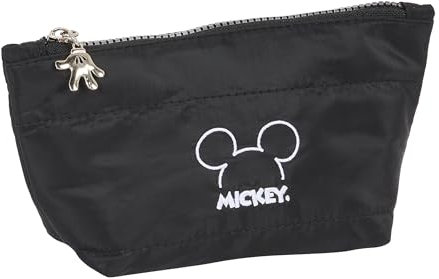 Safta Mickey Teen Mood Schultasche für Kinder mit Make-up-Tasche, ideal für Verschiedene Altersgruppen, bequem und vielseitig, Qualität und Widerstandsfähigkeit, 23 x 8 x 12 cm, Schwarz, Schwarz,