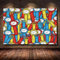 RAPSANI 1 teiliges wandbild Graffiti 1 stück leinwand wandkunst,1 teilig leinwand wanddeko wohnzimmer,leinwanddruck 1 teilig bilder wohnzimmer modern groß,mit rahmen,Cartoon-Uhr,xxl 30x50cm