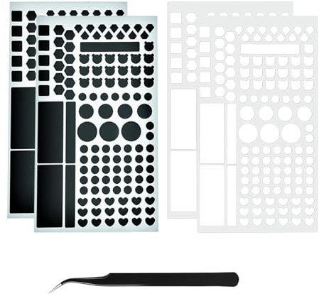 4 Stück Lichtdimmer Folie selbstklebend Abdunklungsfolie Lichtdimmer Selbstklebender Verdunkelungsaufkleber für Elektronische Produkte Fernseher Router Uhren Klimaanlagen (Schwarz+Weiß)