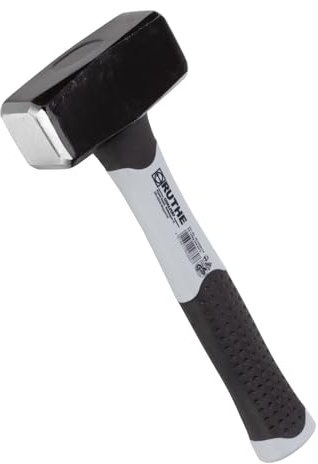 RUTHE Fäustel Fiberglas 800g | Ergonomischer 3-Komponenten-Griff | DIN 6475 VPA/GS Geprüft | Ideal für Schlosser & Klempner | Präzisionsarbeit & Baugewerbe