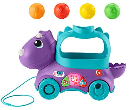 Fisher-Price Bällespaß Nachzieh-Dino, Version: Französisch, HNR56