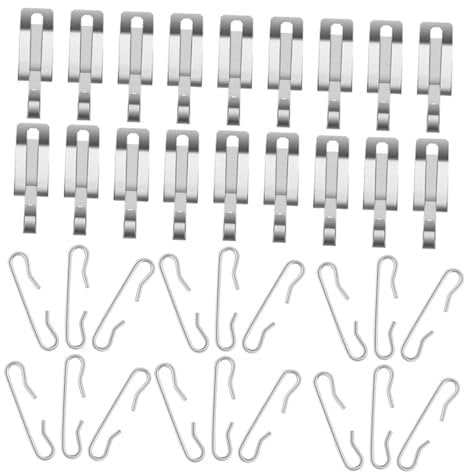 BESTonZON 1 Set Heating Cable Hook Roof Heating Cable Clips Roof Snow Hook Heat Cable Clips Outdoor Cable Clips Anchor Tool Kit Heat Clips for Roof and Gutters Aluminum Hook Frosted