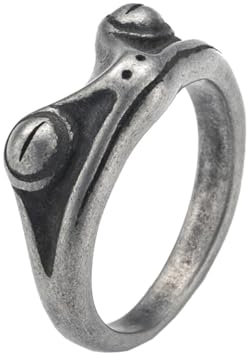 PAURO Herren Edelstahl Jahrgang Personalisierte Tier Niedlichen Frosch Ring Antikes Silber Größe 65 (20.7)