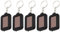 MODOAO Lampe de poche solaire à LED - Mini porte-clés portable à 3 LED - Lampe de poche LED compacte - Lampe de poche solaire multifonction pour urgence en extérieur, Noir