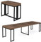 IDMarket - Table Console Extensible Toronto 10 Personnes 235 cm Bois foncé Design Industriel