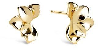 SINGULARU - Zinnia Ohrringe. Messing mit 18 Kt Vergoldeter Beschichtung. Schmuck für Damen.
