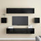 LAPOOH Set di mobili TV 6 pz nero truciolato,Mobile alto Soggiorno,Mobile angolare TV,Mobile TV Mensola