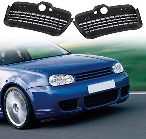 BIPANO 2 Stück Zuverlässiger Frontgrill Standard ABS Anti-Kratz-Frontuntergrill, for Golf 3 MK3 1992–1999, 1H6853665A 1H6853666A Nebelscheinwerfer-Einfassungsgitter