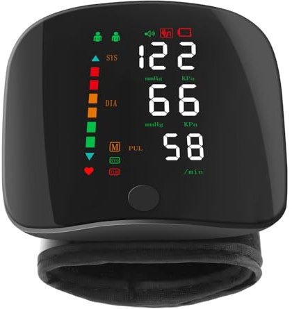 XEERUN Wrist Blood Pressure Monitors, Automatic Wrist Blood Pressure Monitors with LCD Screen, Adjustable Wrist Blood Pressure Cuff, Wrist BP Monitor with 99x2 Reading Memory
