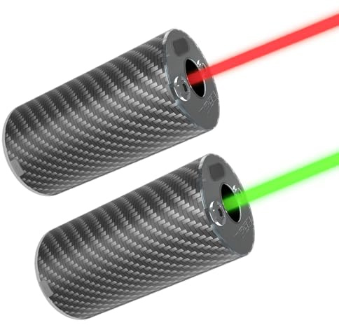 T238 -Nano Airsoft Tracer, Mini trazador de fibra de carbono con interfaz de rosca CCW de 14 mm, adaptador CCW de 14 mm a 11 mm CW, puerto de carga tipo C (NANO R & G; plata)