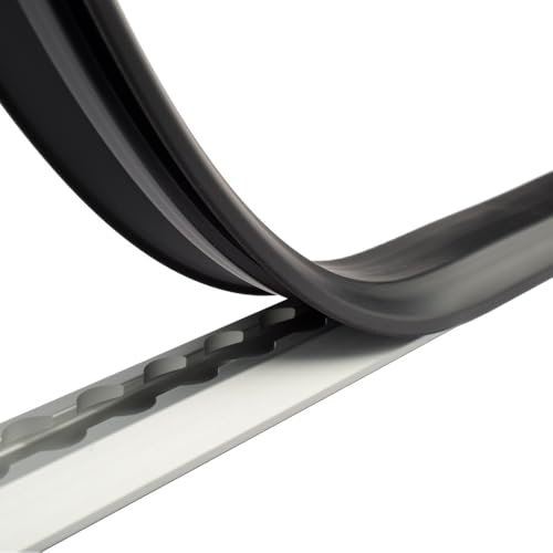 Abdeckprofil für Airlineschienen 100cm, Schutz für Airlineschiene eckigm Flexibler Kunststoff in Schwarz, Schützt vor Verschmutzung und Beschädigung, Einfache Montage und Fester Halt