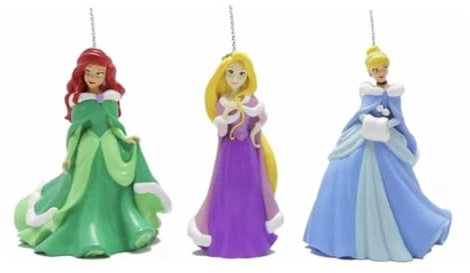 Addobbo Albero Di Natale Principesse Disneey Prodotto Assortito+ Sacchetto In Velluto Varzi - Varzi Il Natale Dal 1956