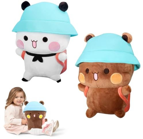 KQWVZ Bubu Dudu Kuscheltier, 2 Stück Bär Panda Bubu Dudu Kuscheltier, Bubu Dudu Plüsch, Bezauberndes Weiches Plüschtierkissen, Dudu Bubu Plüschtier, Geburtstagsfeiergeschenke für Jungen Und Mädchen