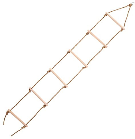 TOYANDONA 1stk Sechs-Gang-Kletter Leiter Kletterspielzeug Für Kinder Schaukel Kinderleiter Schaukel Im Freien Spielplatz Indoor-Spielzeug Runde Schaukeln Für Kinder Im Freien Hölzern