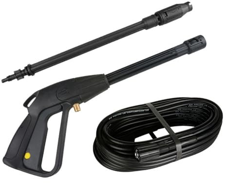 2200PSI - Pistola de alta presión con extensión de varilla de repuesto, boquilla ajustable, pulverizador de agua