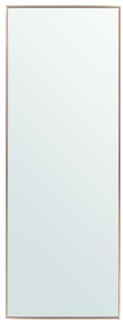 Home Selections Rose Gold Metal Wall Mirror, 40 X 110 cm, Full Length Mirror, Aluminium Frame, Tempered Glass, Hangs Horizontally or Vertically
