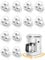 12 Pcs Small Appliance Rollers,Self Adhesive Small Caster Wheels for Kitchen Appliances 360°Rotation Universal Appliance Wheels for Appliances on The Counter,Coffee Maker,Small Furniture(White)