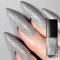 Silver Glitter Nail Polish - Quick Dry Gel Polish with Sparkly Finish, Long-Lasting and Non-Toxic Nail Varnish for Women Girls DIY Nail Art and Manicure, 13ml