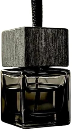 WonderWax® Autoduft Quadratisch schwarz-schwarz 8 ml | Gezuckerte Beeren | Holzkappen Aufhänger | Innenraum Deko, Car Parfüm, Scent Baum, langanhaltender Lufterfrischer für Auto, Zuhause und Schrank