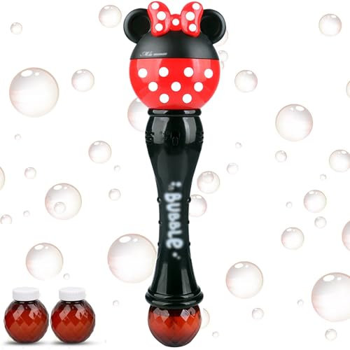 Seifenblasenmaschine Kinder,Bubble Blower Zauberstab,Bubble Maker Maschine,Automatisch Buntes Seifenblasen,Automatische Seifenblasen Spielzeug,Sommer Draussen Spielzeug Geschenk für Kinder