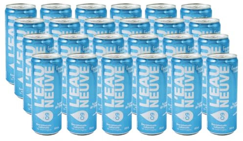 Canette Eau Neuve 24 Canettes x 33cl | Eau minérale naturelle naturellement pure à la source de Pédourès
