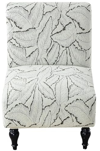 Ausing Sofaschoner 1 Sitzer Jacquard Aimchair Bezug Ohne Armlehne Schilf Blume Gedruckt Moderner Sofabezug, Dunkelgrün