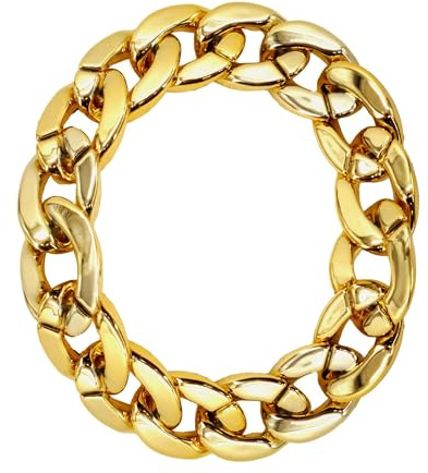 W WIDMANN MILANO Party Fashion - Armband Gold, Armkette, Schmuck für Hip Hop-, Rapper Kostüme, 80er Jahre Outfits