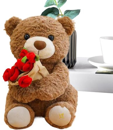 Generisch Coussin à Fleurs Doux à Tenir - en Peluche Douillette - Décoration pour Petite Amie, Fille, Femme, Enfant, Mariage, Anniversaire, Noël, Saint-Valentin, fête, canapé, Salon