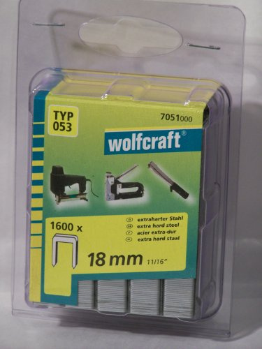 wolfcraft 1600 Klammern breit, X-Harter Stahl Typ 53 18 mm 7051000