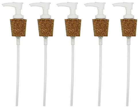 Creative Hobbies White Pump Dispenser Has Cork Stopper for Easy Press-in Fit (Pkg/5)