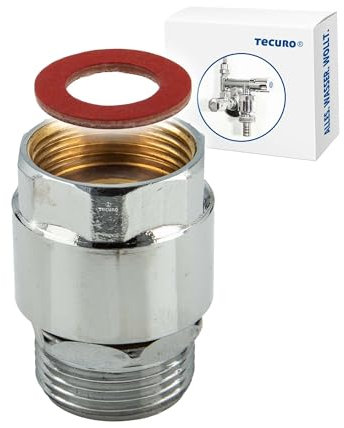 tecuro - Rohrbelüfter für Auslaufventile und Zapfhähne, Innengewinde 3/4 x Außengewinde 3/4, Messing CW617N, verchromt - 22895
