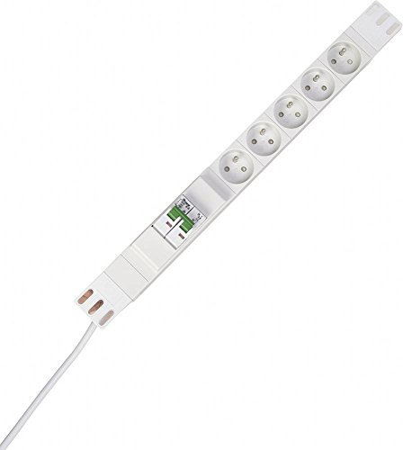 Kopp 935504019 PROFIversal 5-fach mit MSK.-Std. mit 45 Grad gedr. Töpfen, 2 m mit Schutzk.-Winkelstecker, 250 VAC, 16 Amp