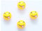 4X Ventilkappen Ball Kugel Lächelndes Gesicht streckt Zunge Raus Smile Smiling Tongue Face Gelb Yellow Ventilkappe Vsmzu