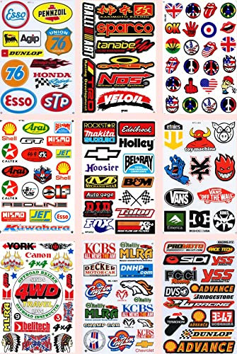 DD Set Konvolut 9 Bogen Bögen Sponsoren Sticker Aufkleber Folie 270 mm x 180 mm wetterfest