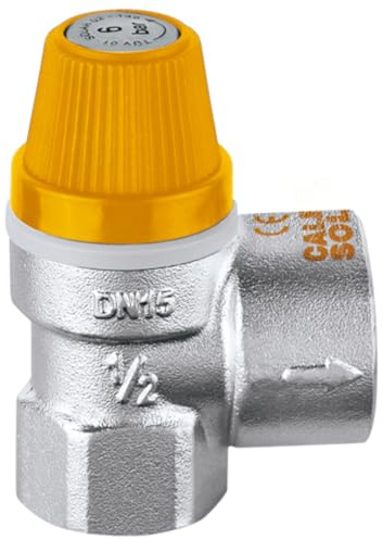 253048 Sicherheitsventil für Solaranlagen 1/2F x 3/4 F 8 bar CALEFFI | Überdruckventil, Druckbegrenzungsventil, Membranventil, 253048