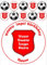Your team logo football club 7.5 inch cake topper with 1.5 inch cupcake toppers edible icing