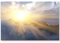 Paul Sinus Art Leinwandbilder | Bilder Leinwand 120x80cm strahlende Sonne über Gebirgskette