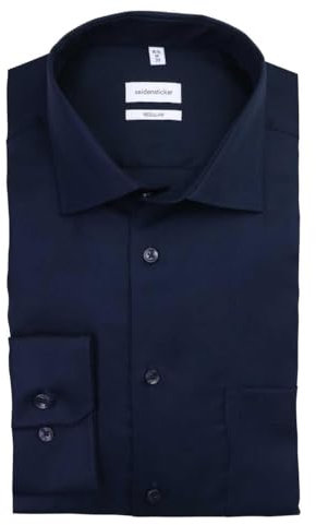 Seidensticker Herren Mens Regular Longsleeve Cotton Businesshemd, Dunkelblau(193650), 41 EU