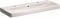 Geberit Smyle 500253 Viereckiges Waschbecken, 120 x 48 cm, mit zwei Wasserhahnlöchern, mit Überlauf; Farbe: weiß