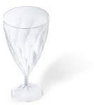 ADISERVE Verre à vin Cristal réutilisable 15 cl par 6