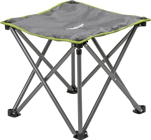 BERGER Ultraleicht Klapphocker Faltbar aus Stahlrohr-Gestänge verstellbar - für Camping, Jagd und Outdoor Mini Klapphocker Campingstuhl Angelhocker Klappstuhl Campinghocker - Belastbar bis 80 kg