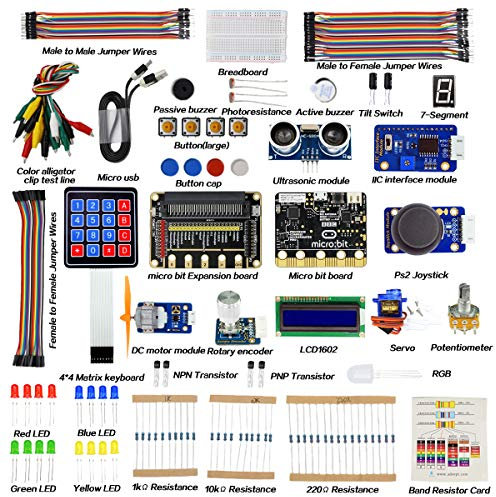 Adeept BBC Micro Bit Set Starter Kit für BBC Micro:bit mit 31 Projekten Tutorial-Buch für Anfänger und Kinder