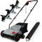 NETTA Lawn Scarifier and Aerator 2 In 1 - Electric Lawn Rake 1500W, 30L Removable Waste Bag, 4 Different Depth Settings and Cutting Width 310mm, 10M Power Cord