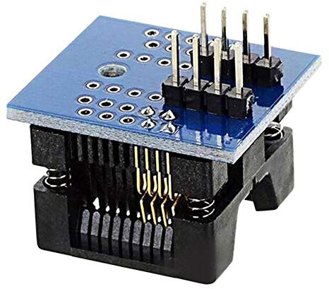 SOP8 bis DIP8 Breitkörpersitz Breit 200mil Pitch Programmer Adapter Sockelplatine Elektronisches Zubehör Blau / Grün (Blau)