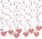 30 PCS Or rose Guirlandes Tourbillons Suspendus en Forme Coeur,Décoration de Fête Suspendue Spiral,Décoration de Tourbillon pour Saint Valentin,Anniversaire,Mariage,Décorations De Fête(2 styles)