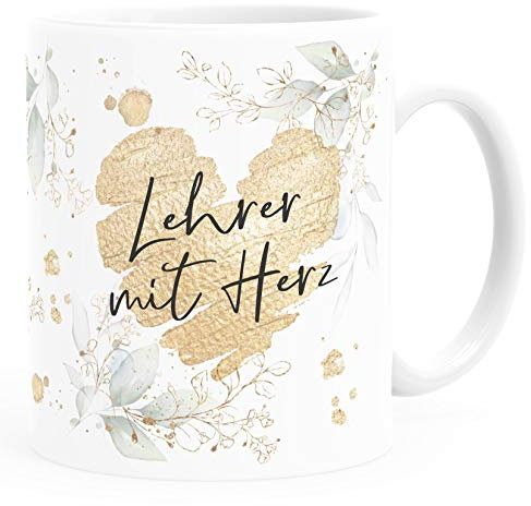 SpecialMe® Kaffee-Tasse [Wunschtext] mit Herz - soziale Berufe, Familie, Freunde kleines Dankeschön Geschenk Danke sagen Weiss Keramik-Tasse